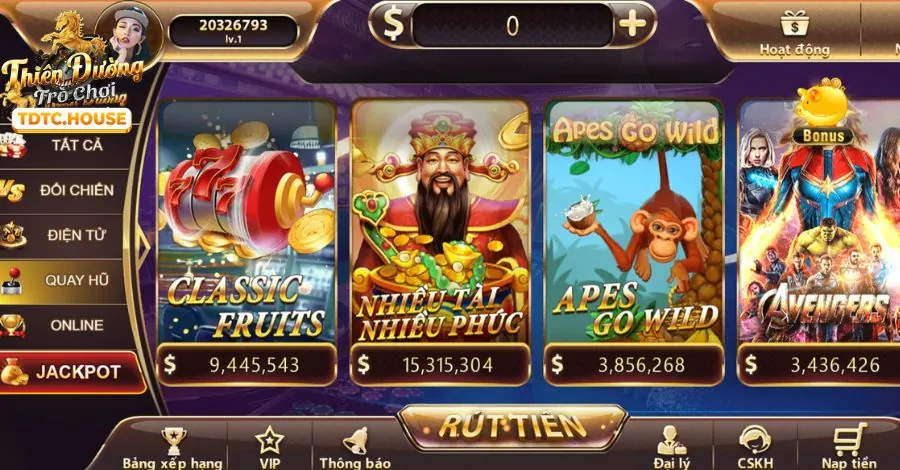 Bộ sưu tập các loại hình slot game tại ga65